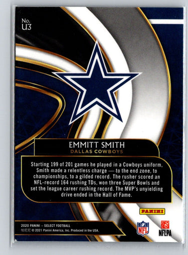 2020 Panini Select #U3 Emmitt Smith Unbreakable M45