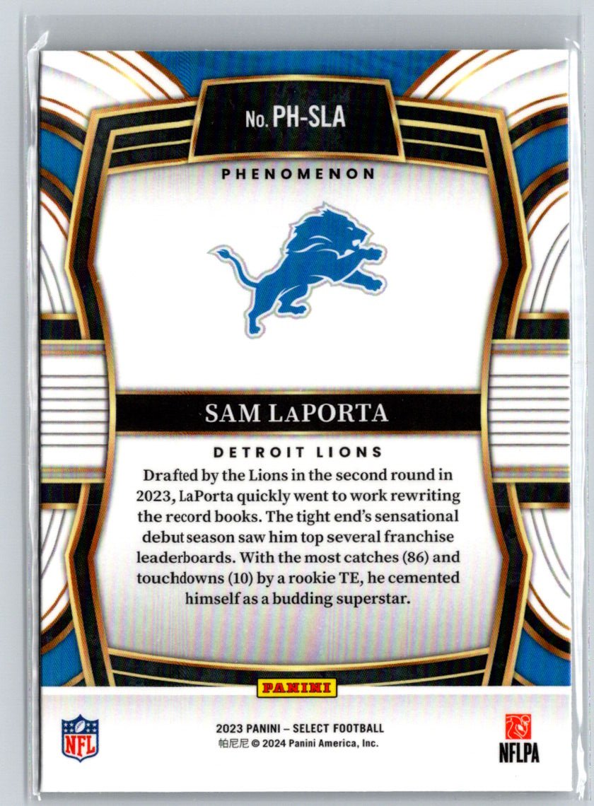 2023 Panini Select #PH-SLA Sam LaPorta Phenomenon M46