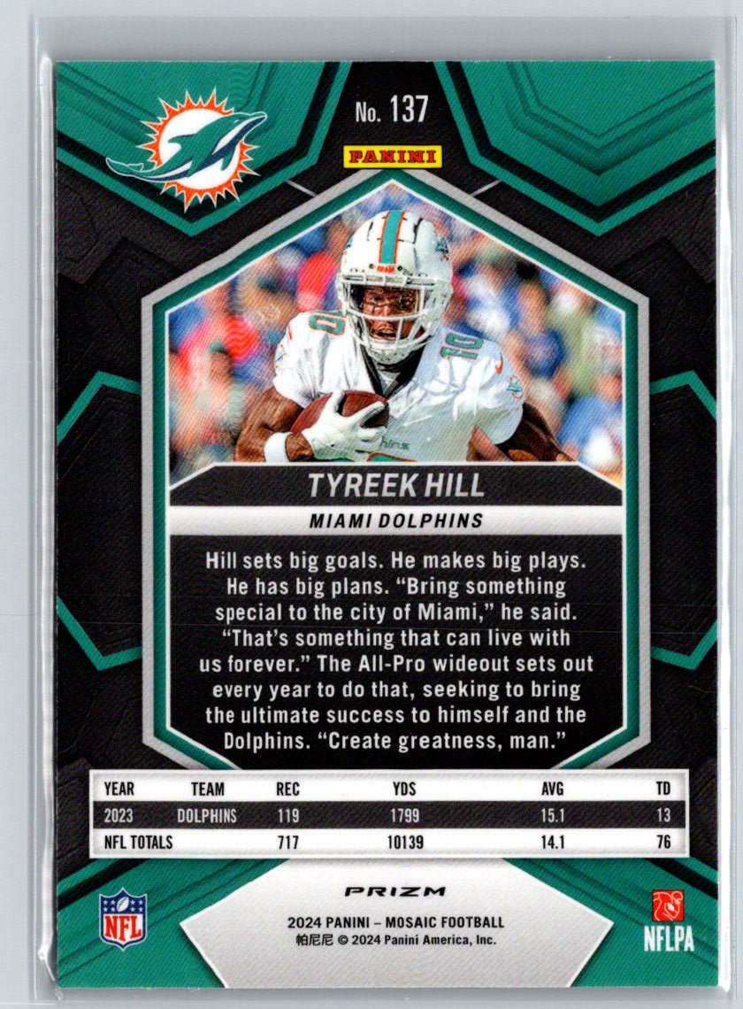 2024 Panini Mosaic #137 Tyreek Hill Silver M46