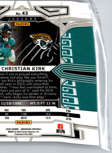 2023 Panini Obsidian #43 Christian Kirk M47