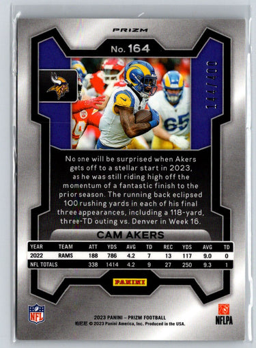 2023 Panini Prizm #164 Cam Akers Pandora #/400 M48