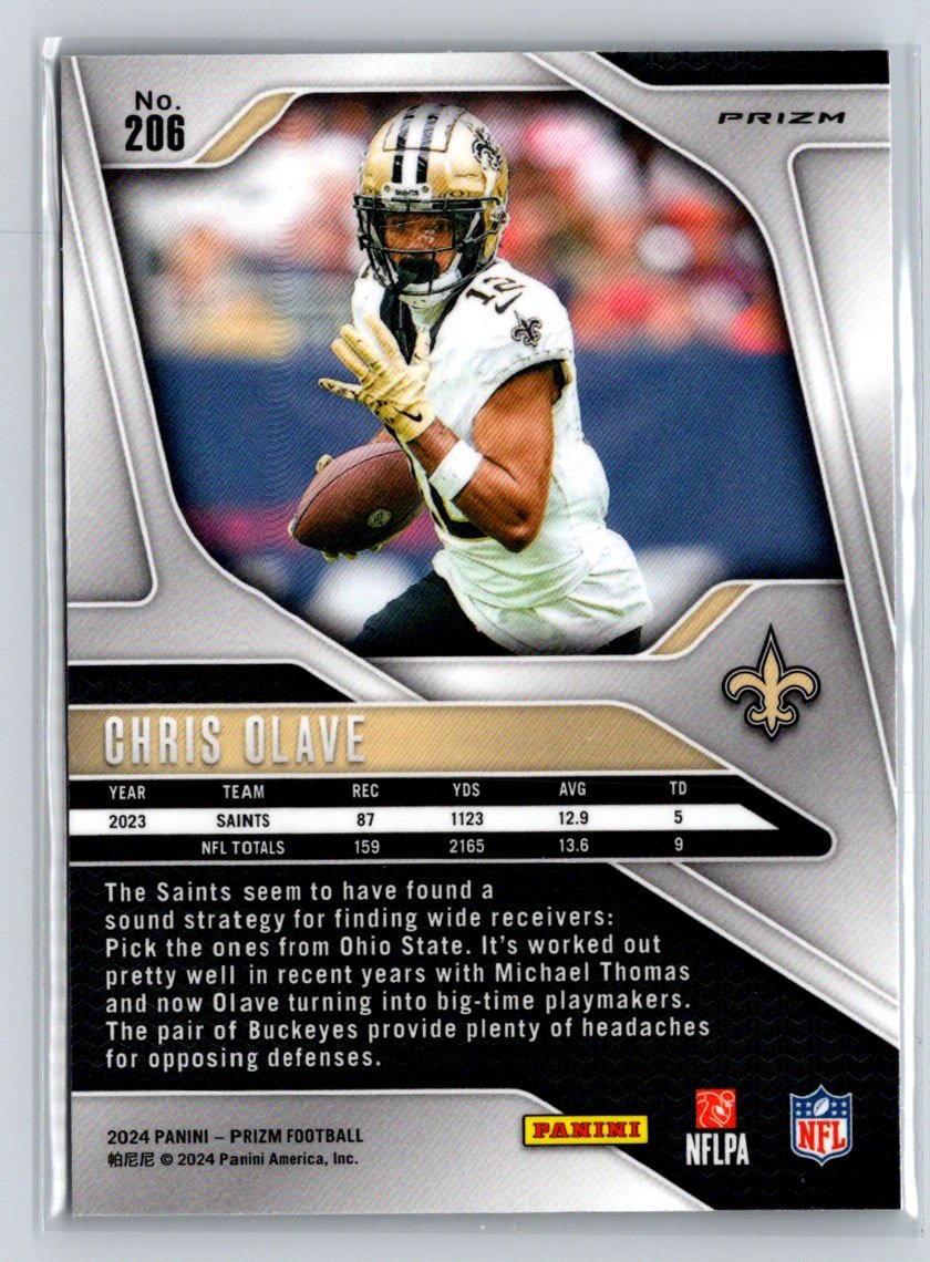 2024 Panini Prizm #206 Chris Olave Silver M48