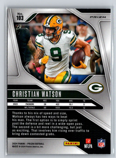 2024 Panini Prizm #103 Christian Watson Pink Wave M49