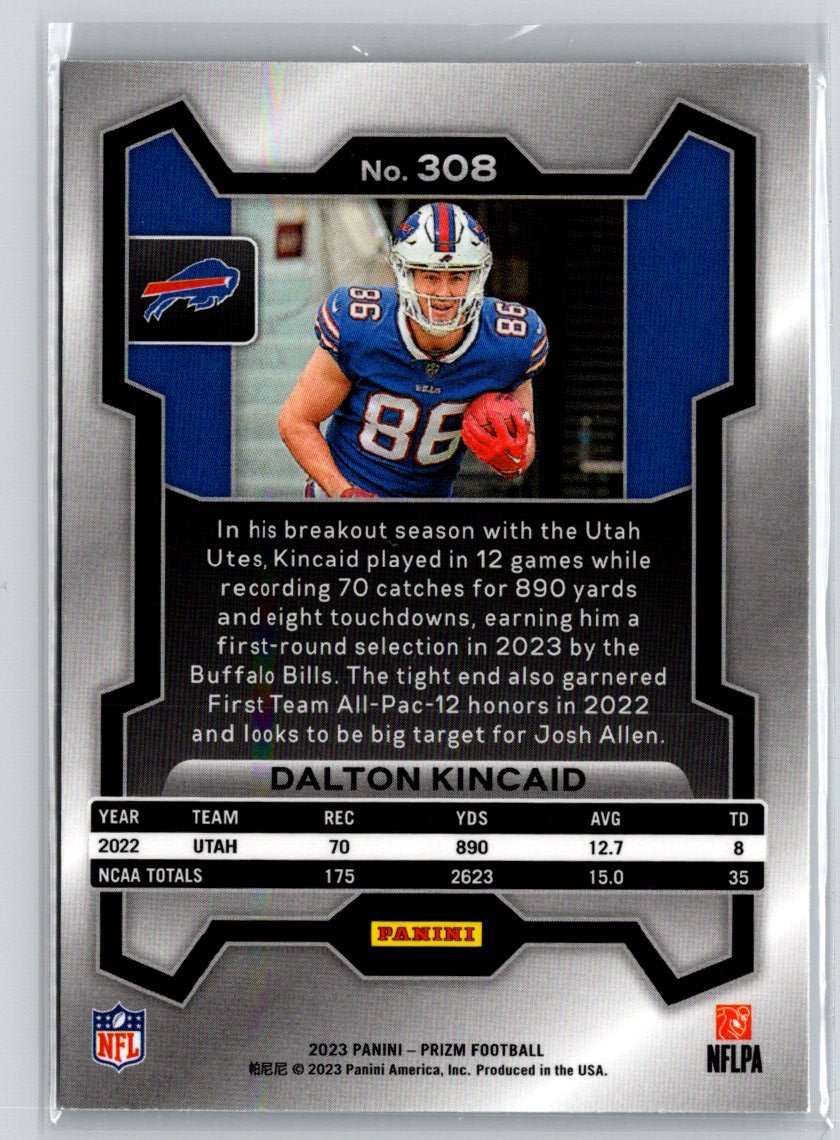 2023 Panini Prizm #308 Dalton Kincaid M49