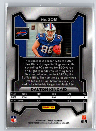 2023 Panini Prizm #308 Dalton Kincaid M49