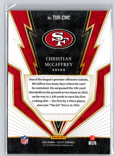 2023 Panini Select #TUR-CMC Christian McCaffrey Turbocharged M49