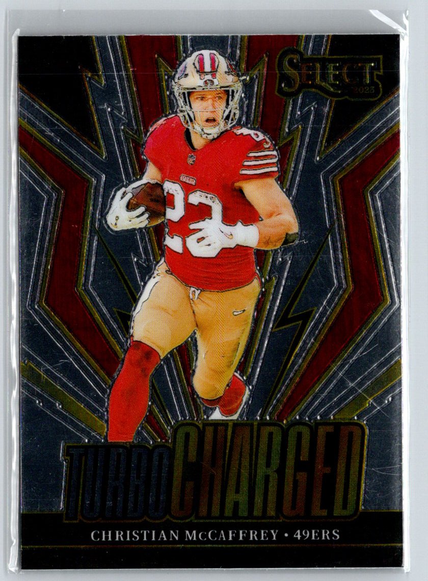 2023 Panini Select #TUR-CMC Christian McCaffrey Turbocharged M49