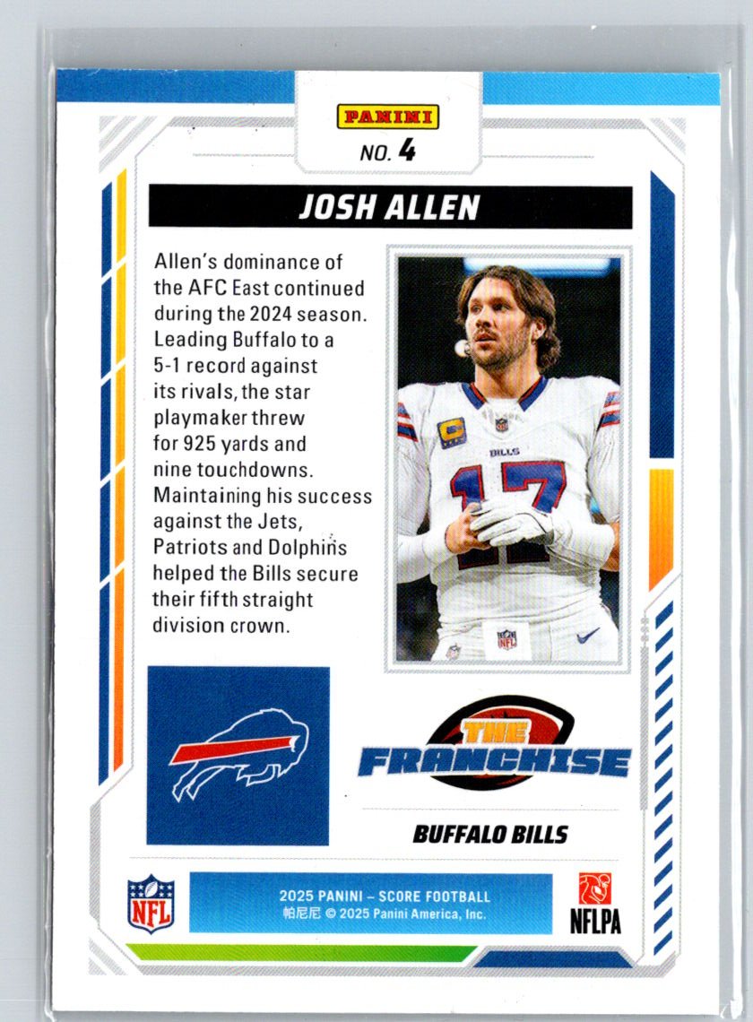 2025 Score #4 Josh Allen The Franchise M49