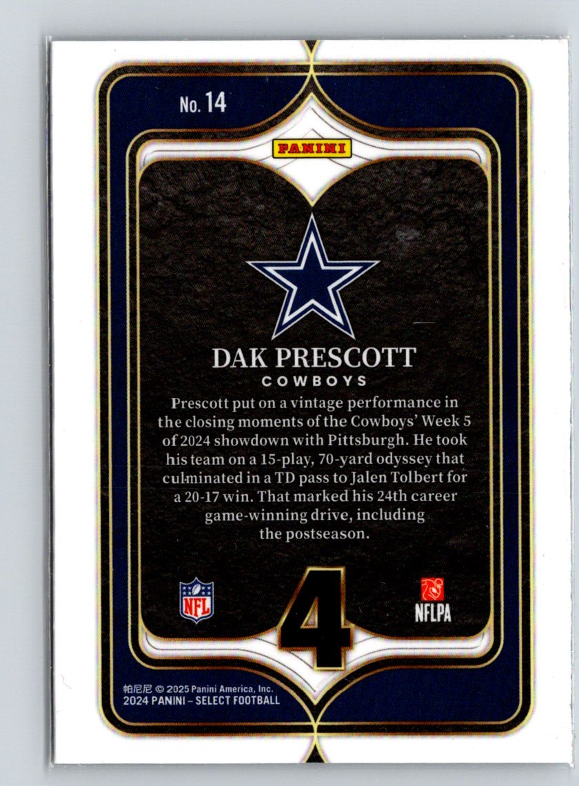 2024 Panini Select #14 Dak Prescott Select Numbers M51