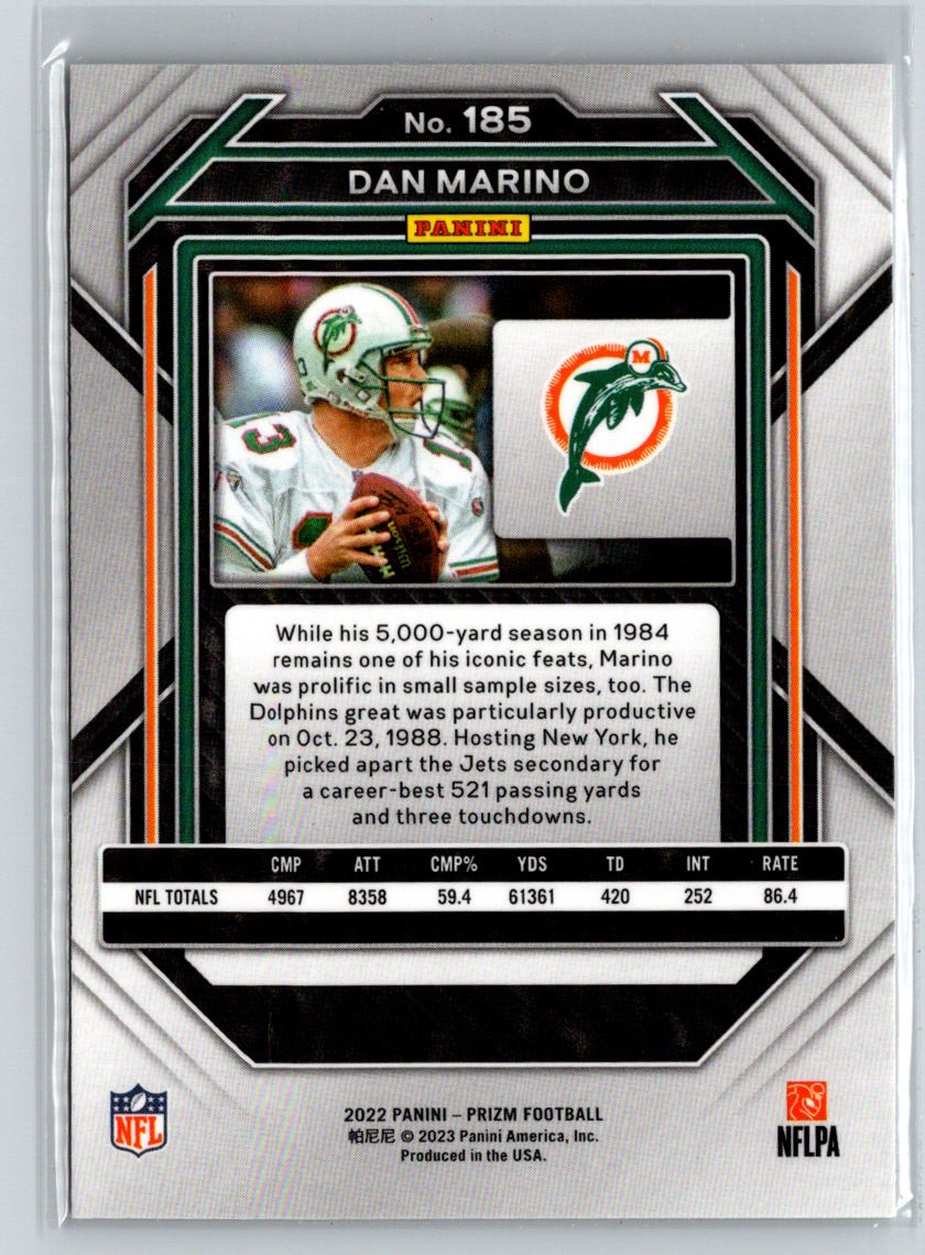 2022 Panini Prizm #185 Dan Marino M51