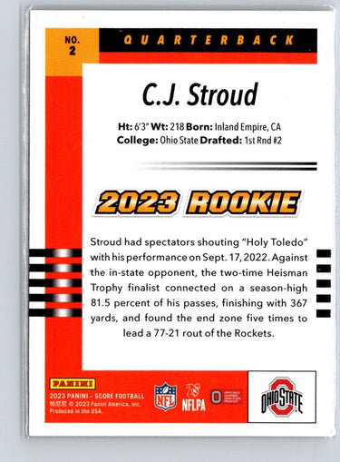 2023 Score #2 C.J. Stroud 2003 Throwback Rookies M51