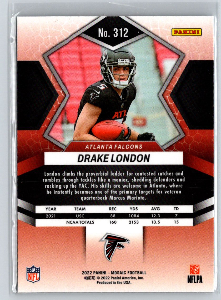 2022 Panini Mosaic #312 Drake London M51
