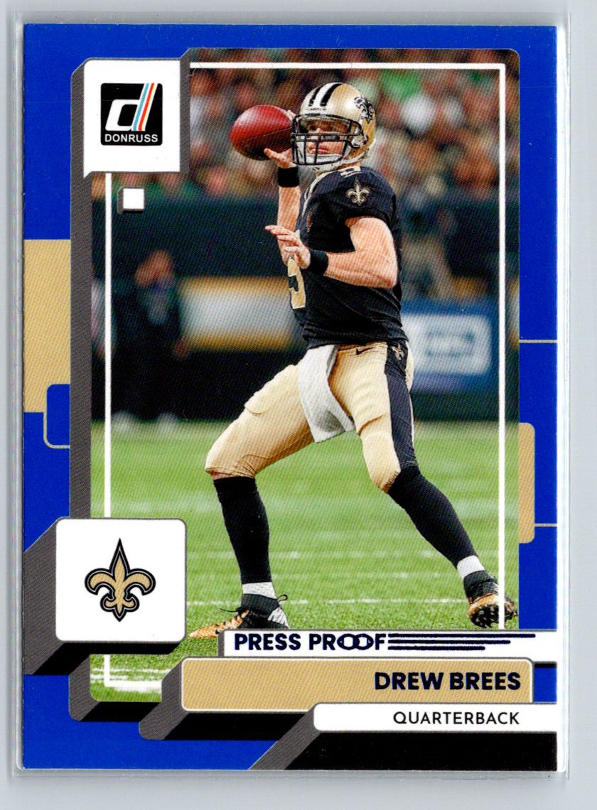 2022 Donruss #251 Drew Brees Blue Press Proof M52