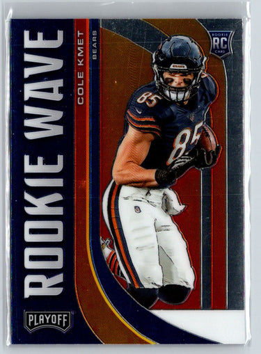 2020 Panini Playoff #RW-18 Cole Kmet Rookie Wave M52