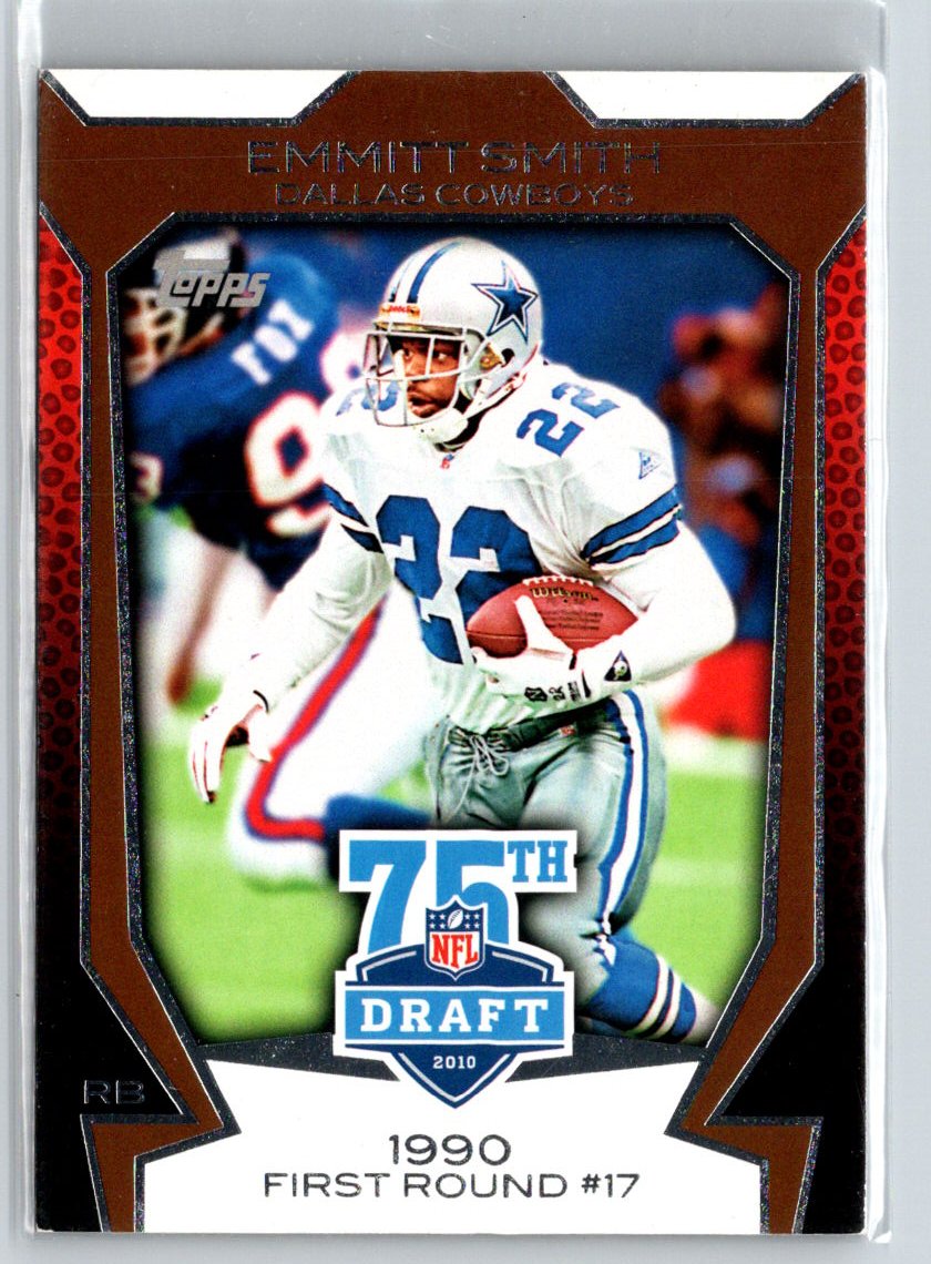 2010 Topps #75DA-30 Emmitt Smith Draft 75th Anniversary M52