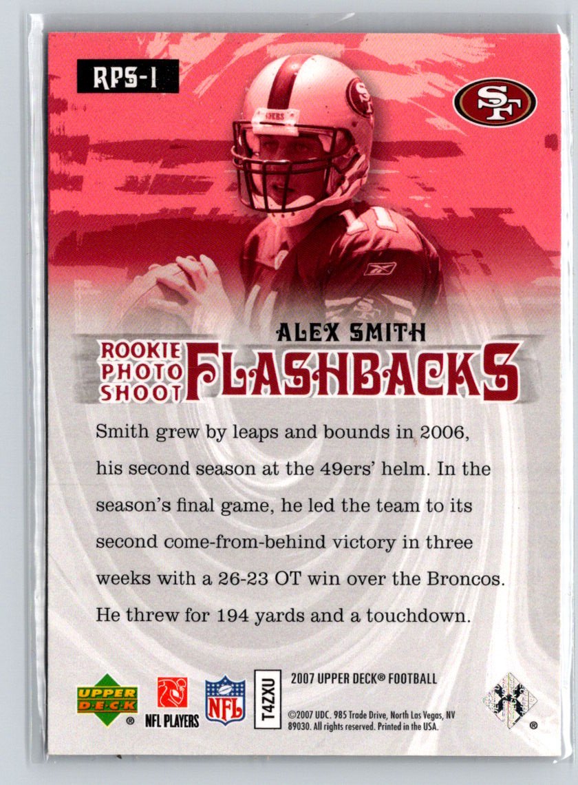 2007 Upper Deck #RPS-1 Alex Smith Rookie Photo Shoot Flashbacks M53