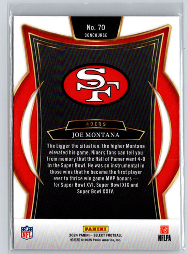 2024 Panini Select #70 Joe Montana M53