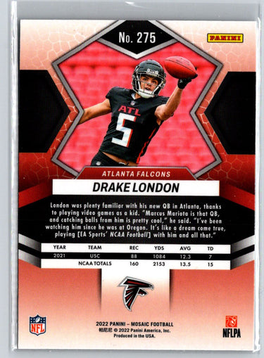 2022 Panini Mosaic #275 Drake London M53