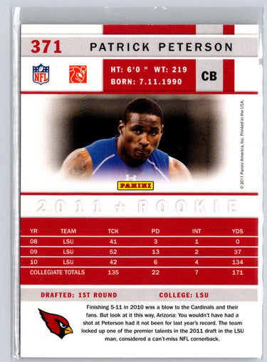 2011 Score #371 Patrick Peterson M54