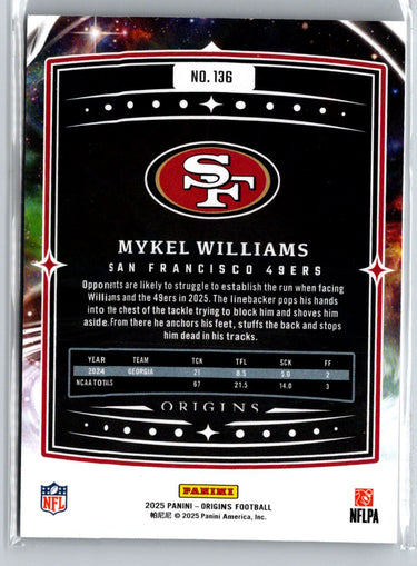 2025 Panini Origins #136 Mykel Williams M55
