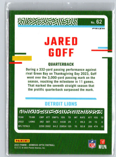 2023 Donruss Optic #62 Jared Goff Holo M55