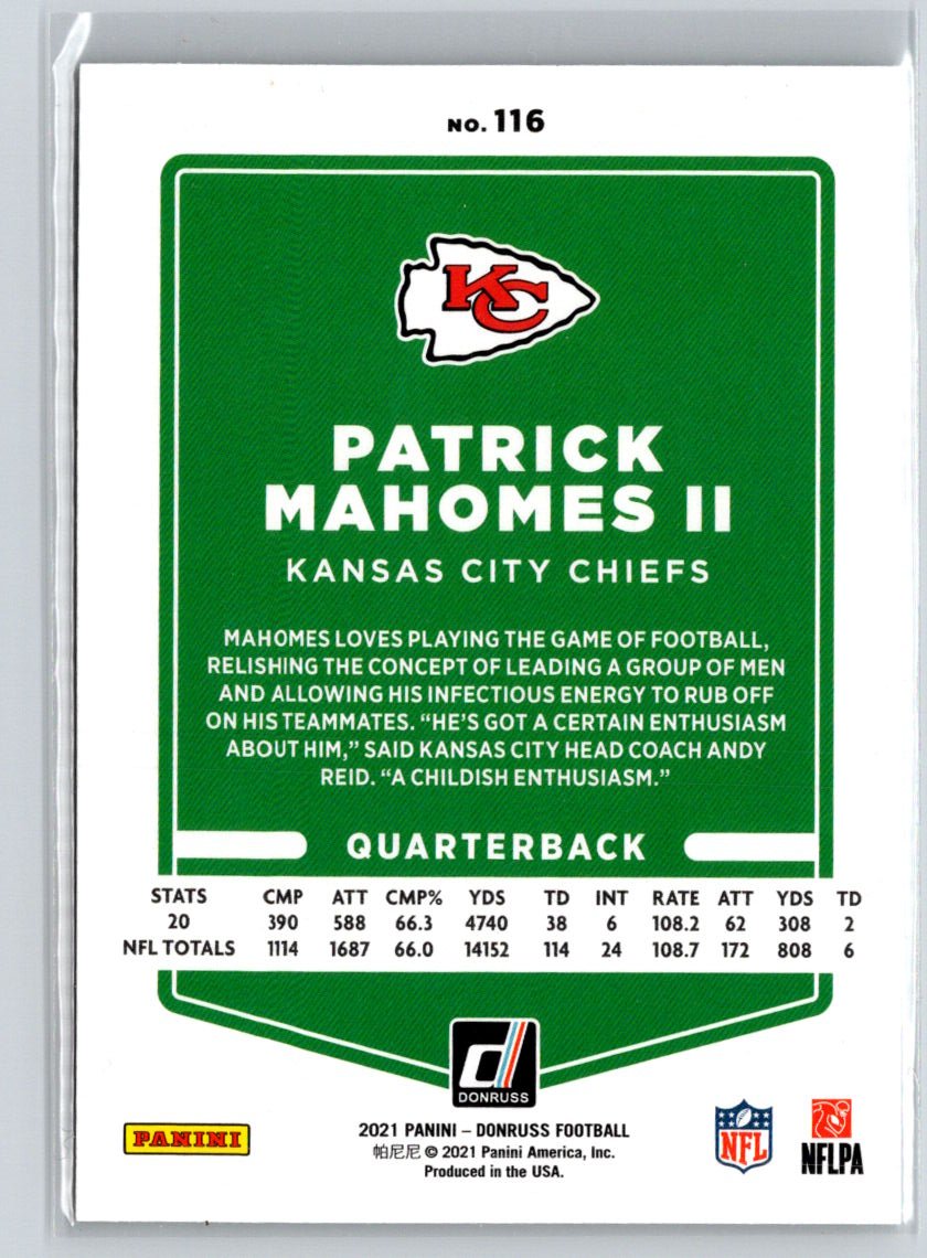 2021 Donruss #116 Patrick Mahomes II M55