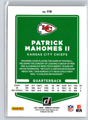2021 Donruss #116 Patrick Mahomes II M55