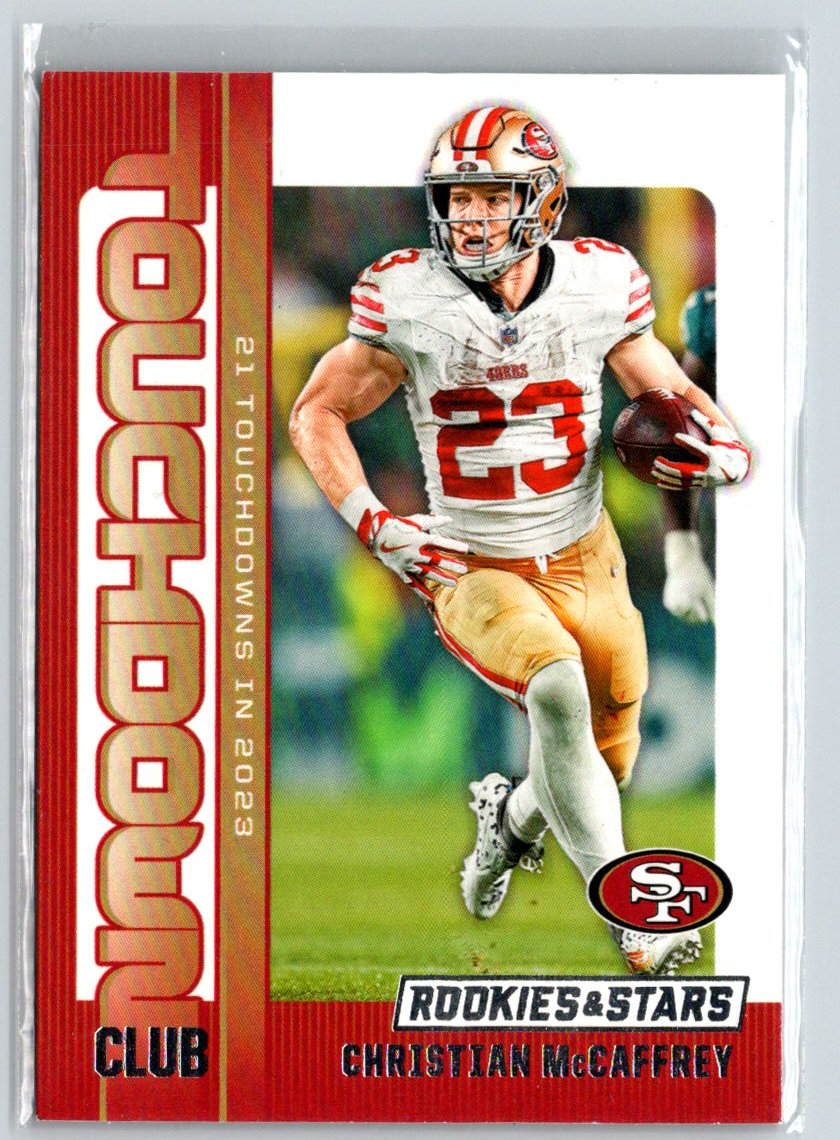 2024 Panini Rookies & Stars #TC-CMY Christian McCaffrey Touchdown Club M56