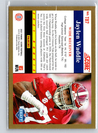 2021 Score #TB7 Jaylen Waddle 1991 Throwback Purple M56