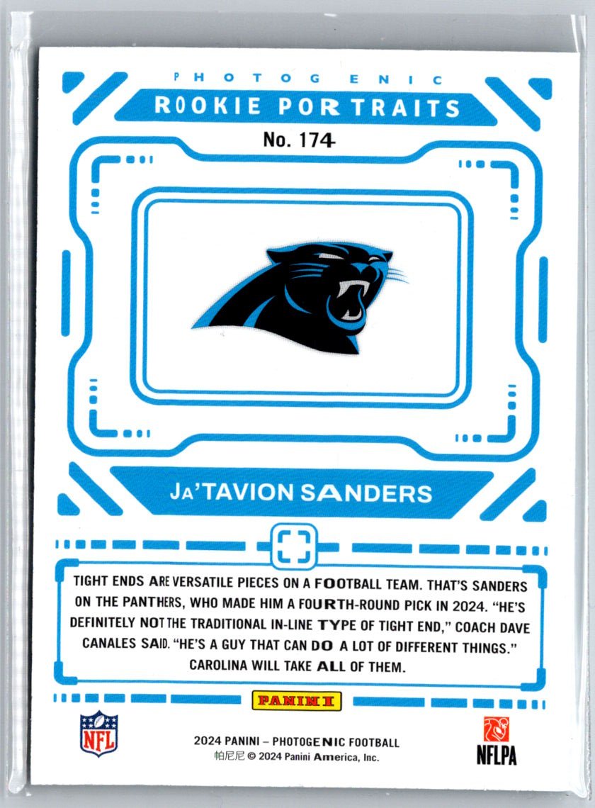 2024 Panini Photogenic #174 Ja'Tavion Sanders M57