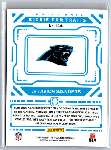 2024 Panini Photogenic #174 Ja'Tavion Sanders M57