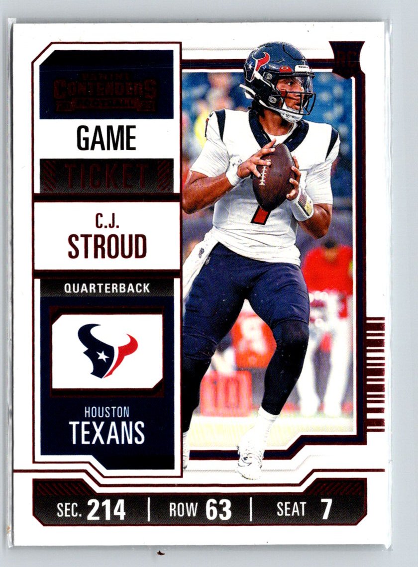 2023 Panini Contenders #40 C.J. Stroud Game Ticket Red M57