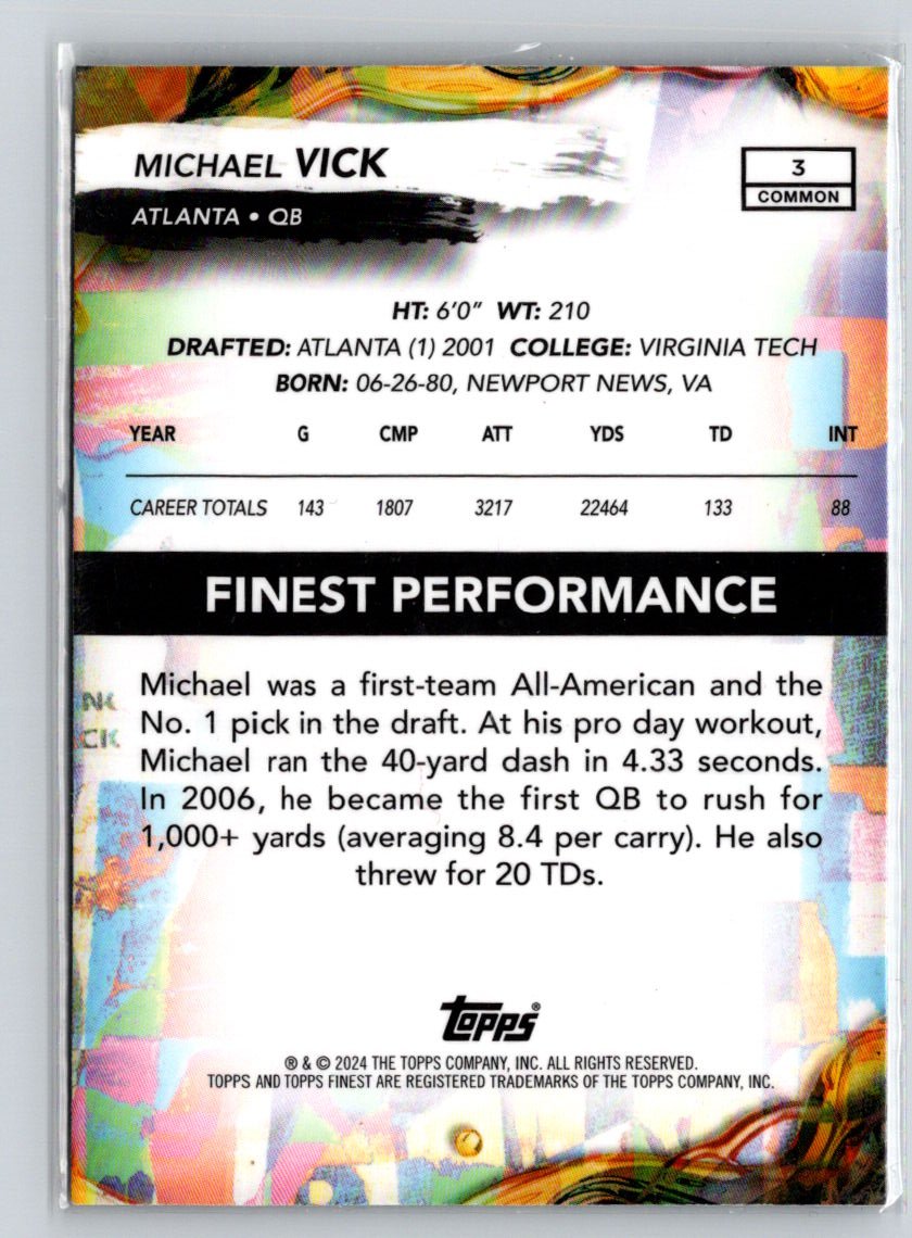 2024 Finest #3 Michael Vick M57