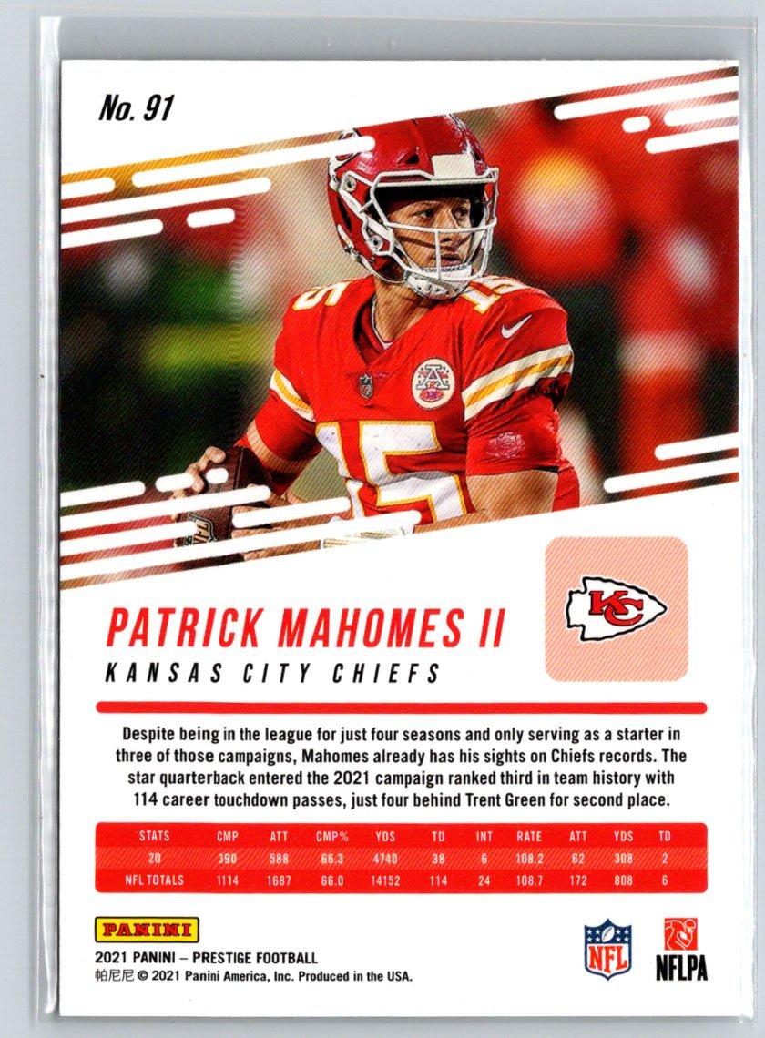 2021 Panini Prestige #91 Patrick Mahomes II M57