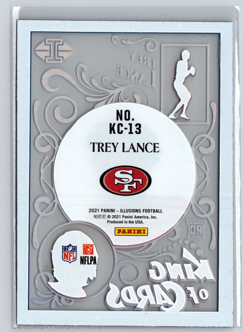2021 Panini Illusions #KC-13 Trey Lance King of Cards Sapphire M57
