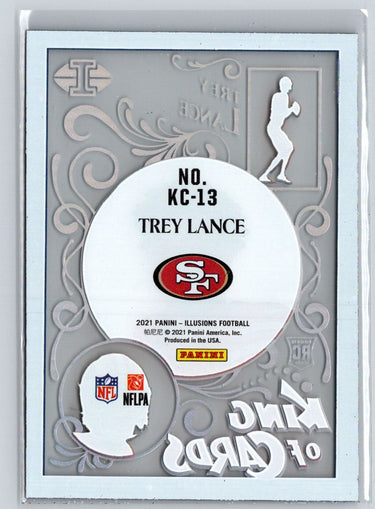2021 Panini Illusions #KC-13 Trey Lance King of Cards Sapphire M57