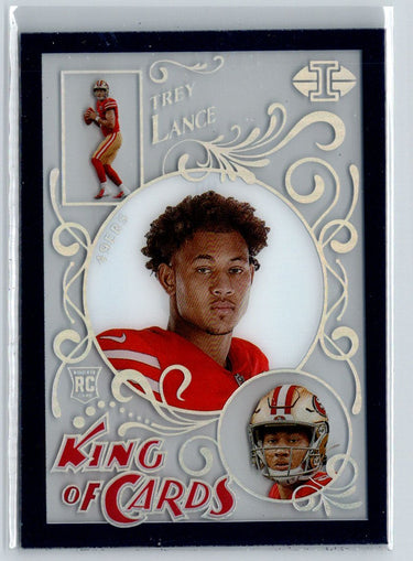 2021 Panini Illusions #KC-13 Trey Lance King of Cards Sapphire M57
