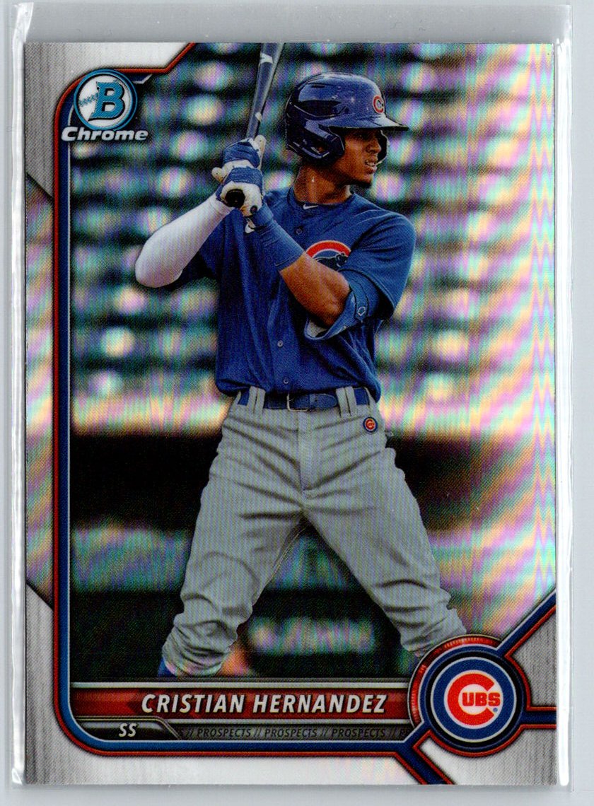 2022 Bowman Draft #BDC-111 Cristian Hernandez Chrome Refractor M58