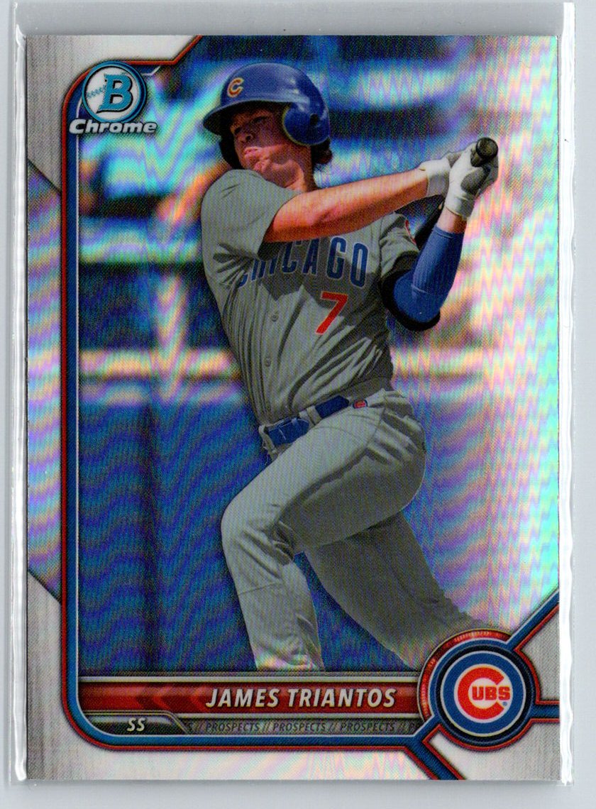 2022 Bowman Draft #BDC-166 James Triantos Chrome Refractor M58