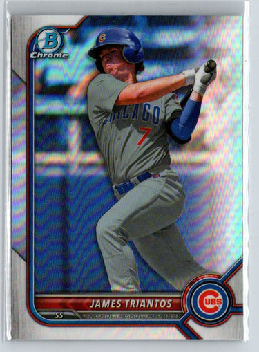 2022 Bowman Draft #BDC-166 James Triantos Chrome Refractor M58
