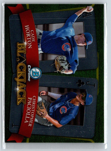2022 Bowman Draft #BJ-3 Christopher Paciolla / Cade Horton Blackjack M58