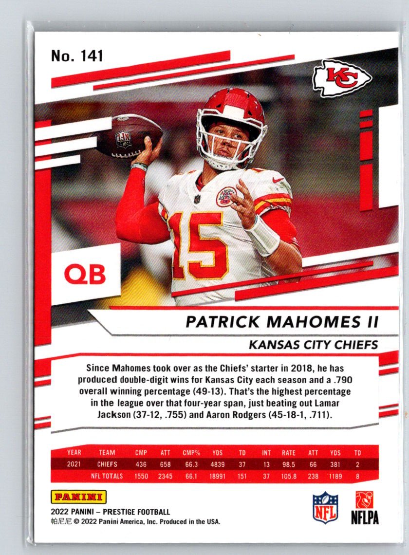 2022 Panini Prestige #141 Patrick Mahomes II M58