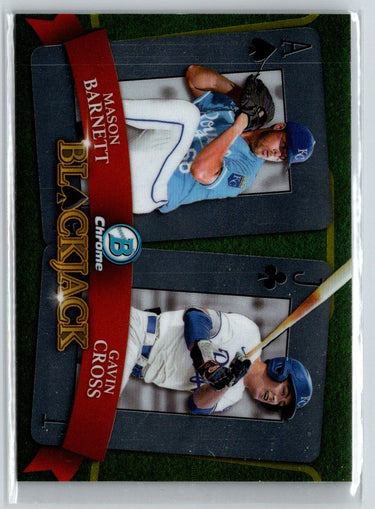 2022 Bowman Draft #BJ-2 Mason Barnett / Gavin Cross Blackjack M59