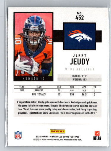 2020 Panini Chronicles #452 Jerry Jeudy 2020 Score Update Rookies M59