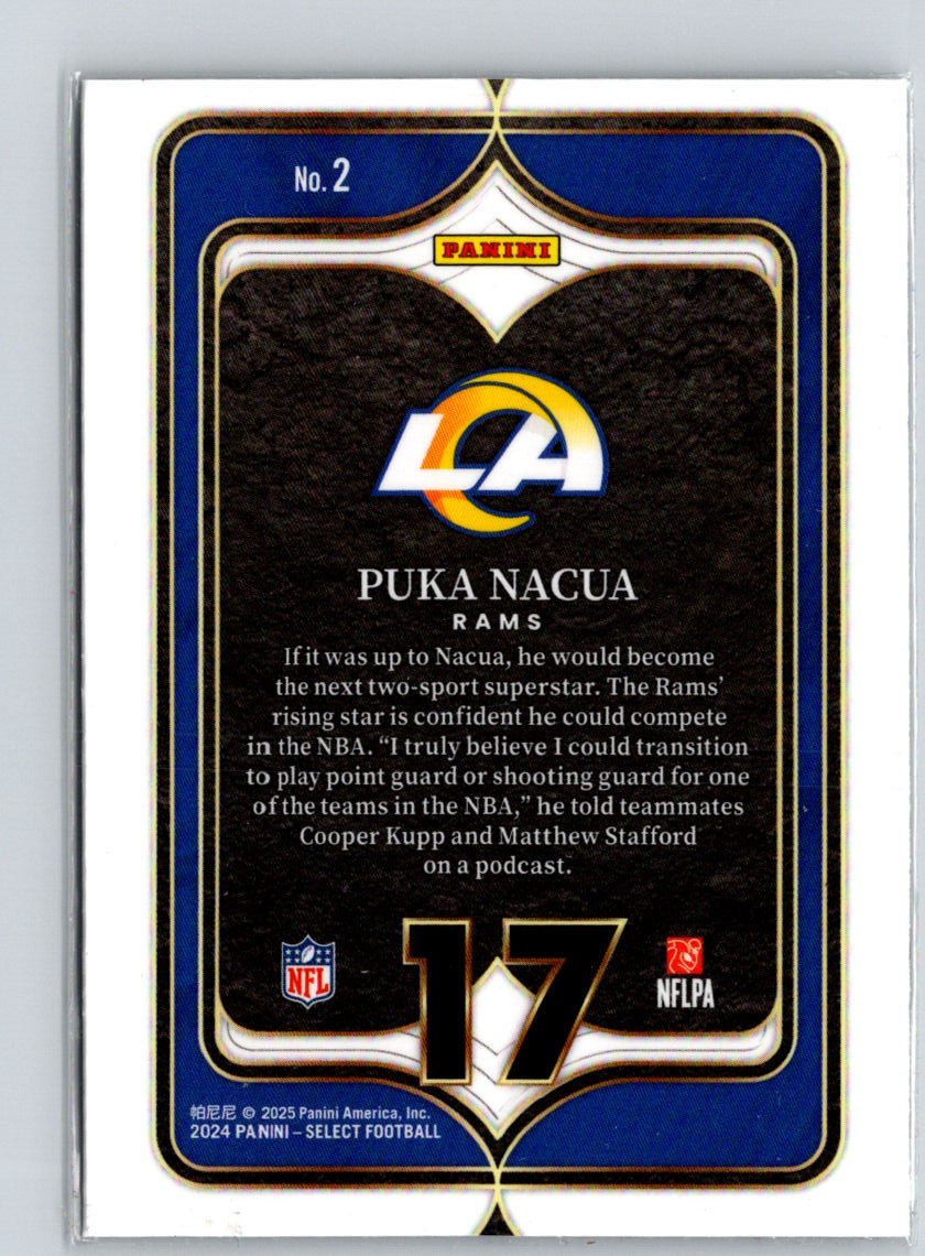 2024 Panini Select #2 Puka Nacua Select Numbers M60