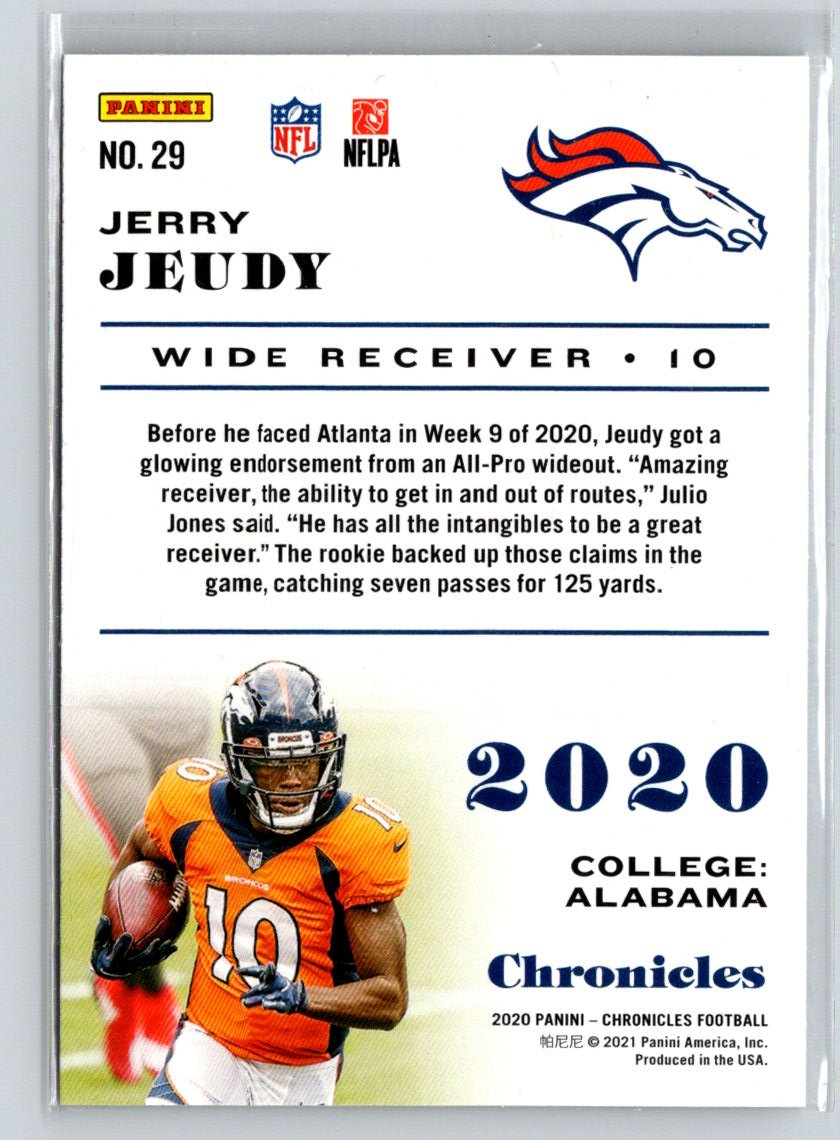 2020 Panini Chronicles #29 Jerry Jeudy Pink M60