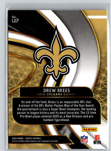 2020 Panini Select #U17 Drew Brees Unbreakable M60