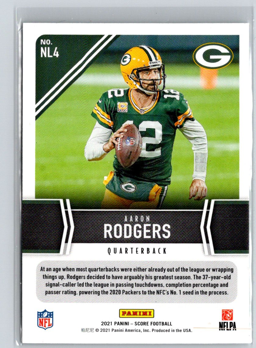2021 Score #NL4 Aaron Rodgers Next Level Stats M60