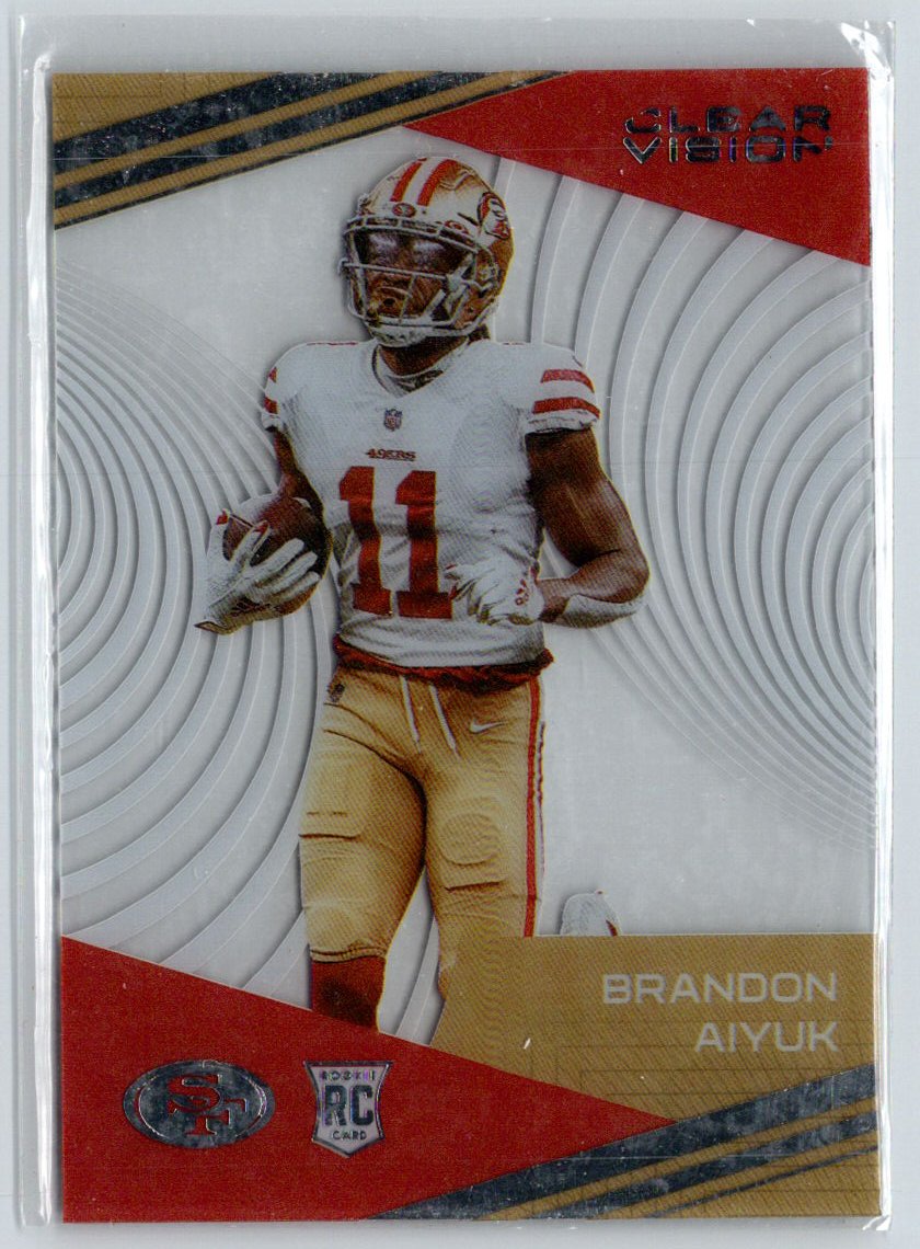 2020 Panini Chronicles #CV-16 Brandon Aiyuk Clear Vision Rookies M60