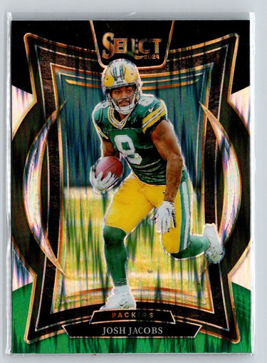 2024 Panini Select #73 Josh Jacobs Black & Green Prizm Shock M60
